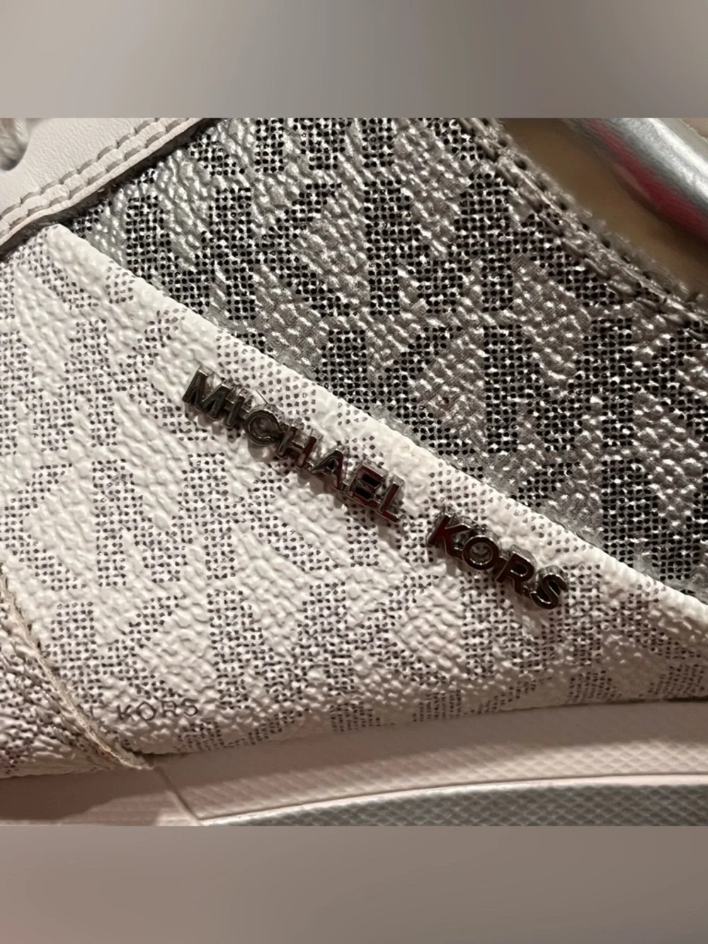 Michael Kors White Allie Wrap Trainer Logo Sneakers